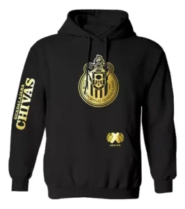 sudadera de las chivas dorada