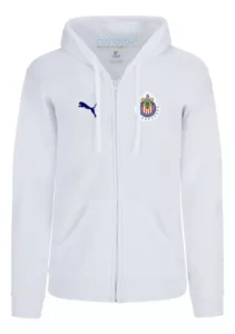 Sudadera Chivas Guadalajara Blanco Con Cierre